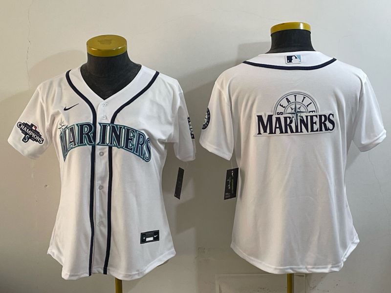 Youth 2026 Seattle Mariners Blank White Game Nike MLB Jersey style 009